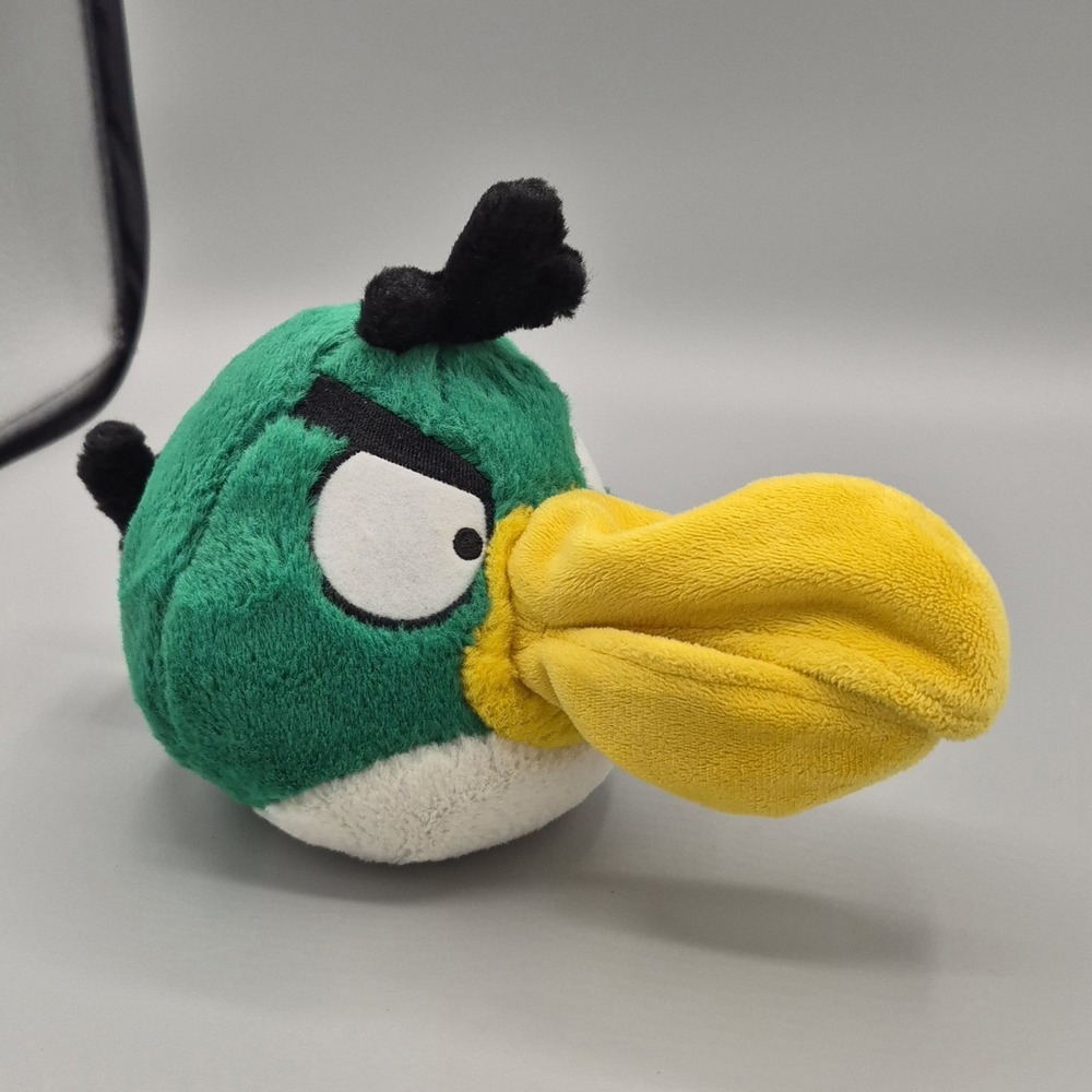 Rare Angry Birds 5" Open Beak Green Bird Commonwealth No Sound